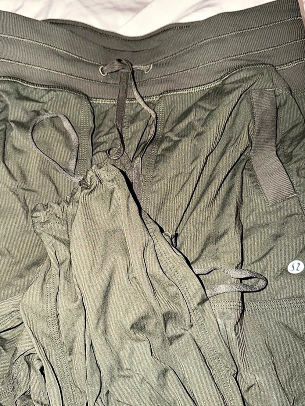 lululemon dance studio pants in army green